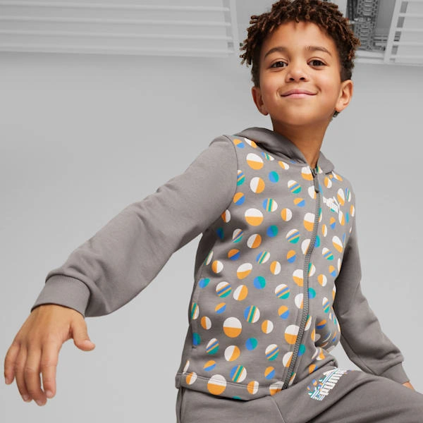 PUMA ESS+ SUMMER CAMP Bluza z kapturem dla maluchów letnia przygoda pełna radości