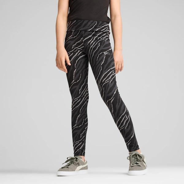 PUMA ESS+ ANIMAL: Legginsy dla dużych dzieci - dzikość w każdym kroku!